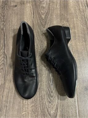 So Danca Black Lace Up Tap Shoes Women's size 8.5